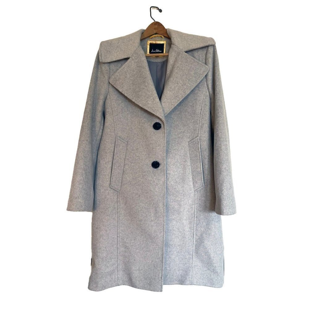 Sam Edelman Wool Coat Flint Grey Size Large Style#84888X